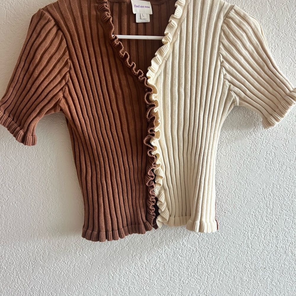 Find Me Now Ruffles Color Block Cardigan - Picture 3 of 5